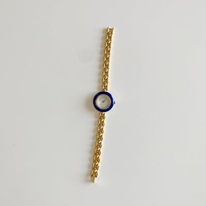 Gucci 1990s Interchangeable Bezel Gold Plated Watch with 6 bezels, case (178mm)