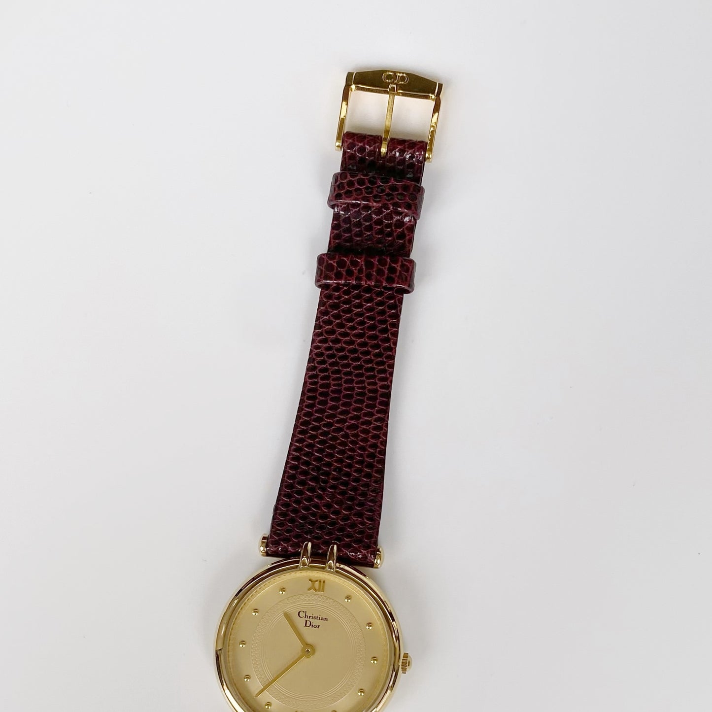 Dior 1990s Gold Plated Round Watch (Men's)