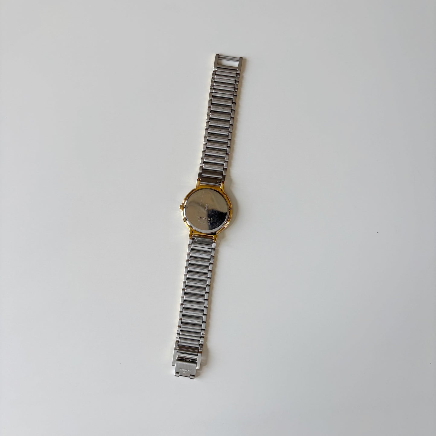 Yves Saint Laurent 1990s Round Dial Gold Plated Two Tone watch (Large)