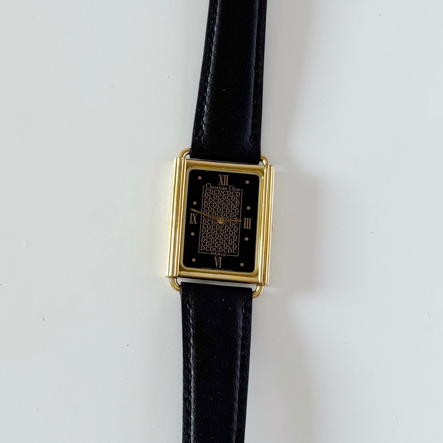 Dior 1990s Gold Plated Tank Watch (Large)