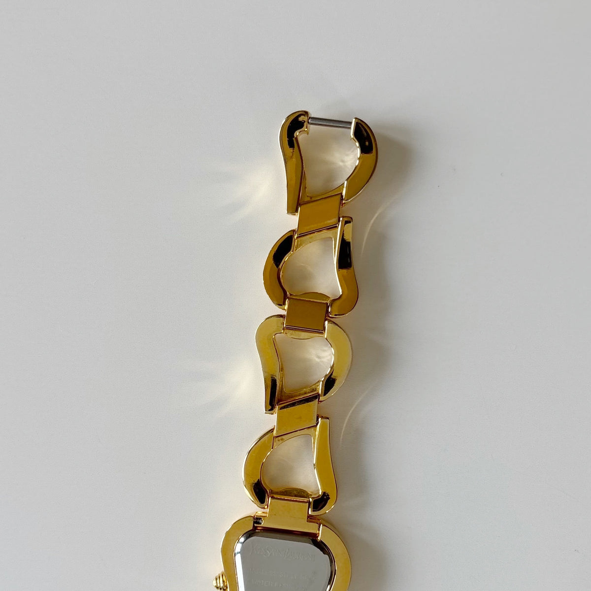 Yves Saint Laurent 1990s Heart  Dial Band Gold Plated Watch