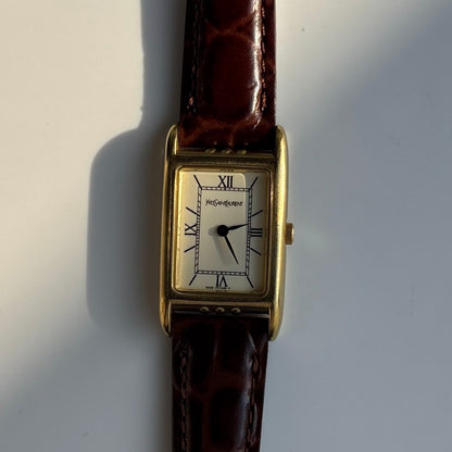 Yves Saint Laurent 1990s Tank Gold Plated Watch