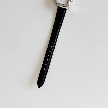 Yves Saint Laurent 1990s Heart Shaped Dial Silver Watch