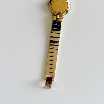 Dior 1990s Round Dial Gold Plated Watch