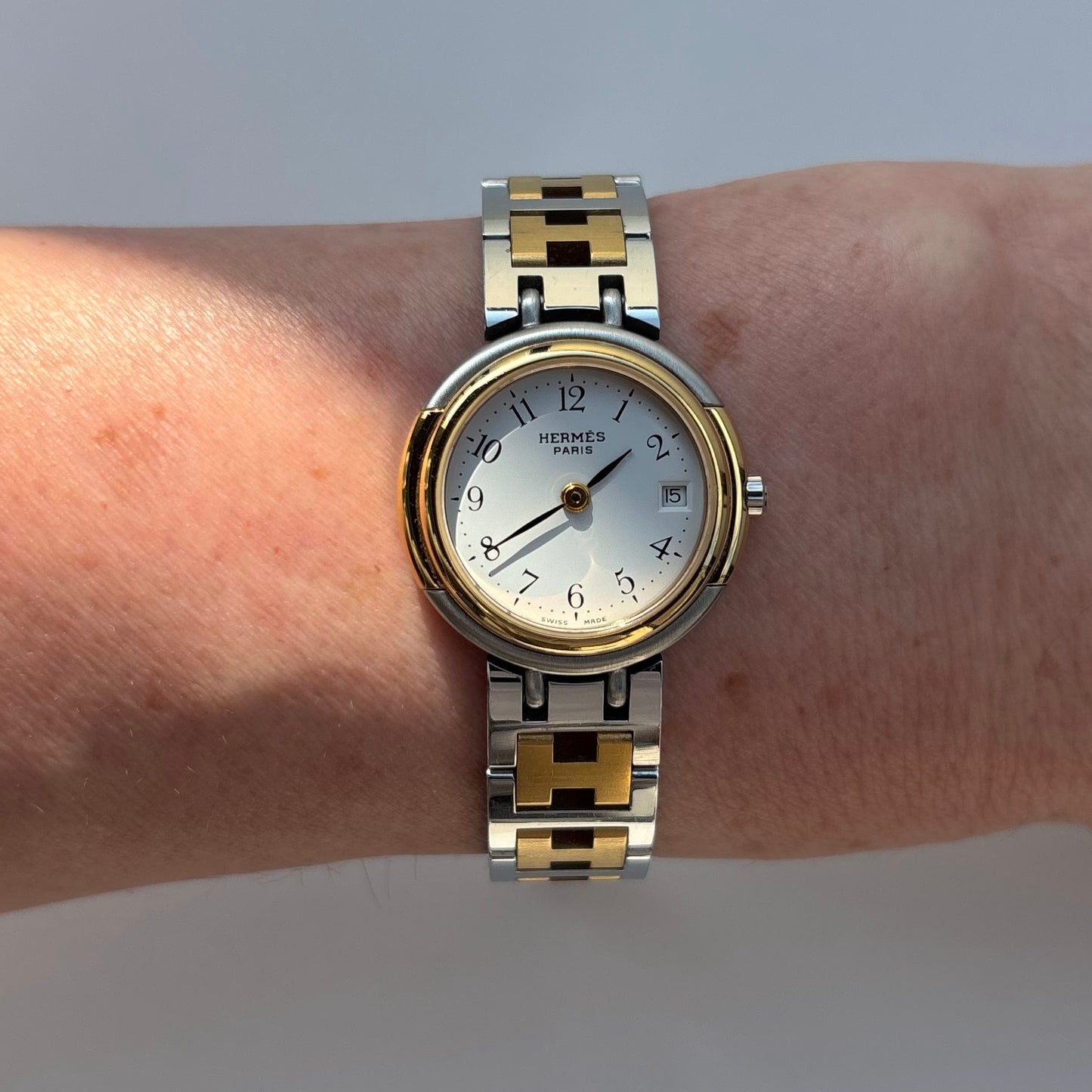 Hermes 1990s Windsor Two Tone Watch