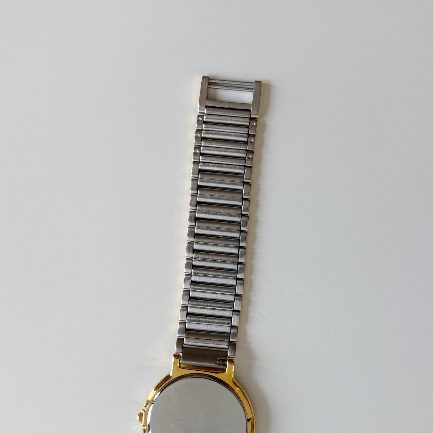 Yves Saint Laurent 1990s Round Dial Gold Plated Two Tone watch (Large)