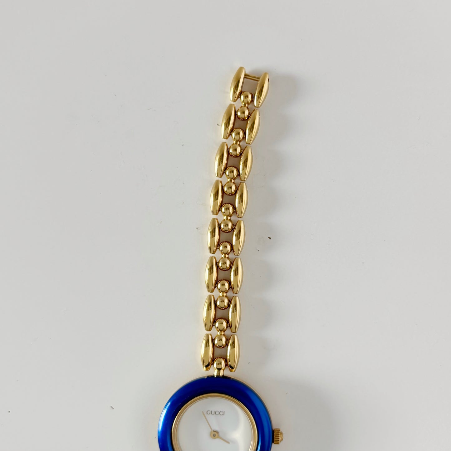 Gucci 1990s Interchangeable Bezel Gold Plated Watch with 6 bezels, case (160mm)