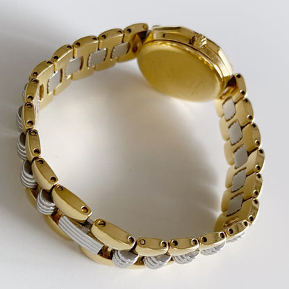 Dior 1990s Octagon Gold Plated Two Tone Watch