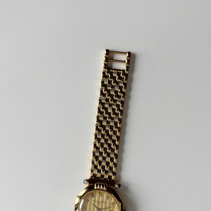 Dior 1990s Octagon Dial Gold Plated Watch