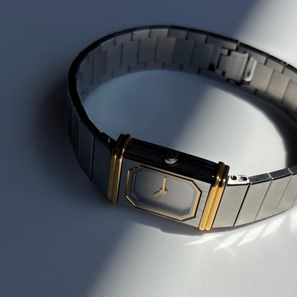 Yves Saint Laurent 1990s Reverso Two Tone Watch