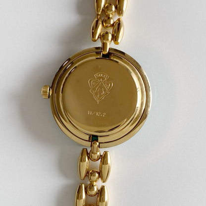 Gucci 1990s Interchangeable Bezel Gold Plated Watch with 6 bezels, case (170mm)