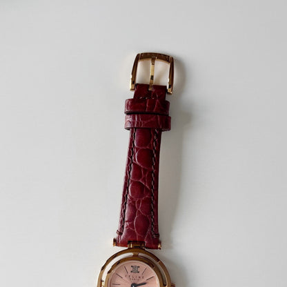 Celine Early 2000s  Round Dial Gold Plated Watch