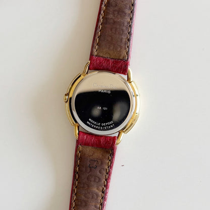 Dior 1990s CD Logo Round Dial Gold Plated Watch