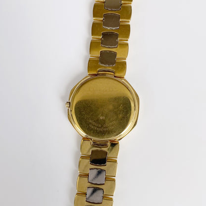 Dior 1990s Octagon Two Tone Gold Plated Watch