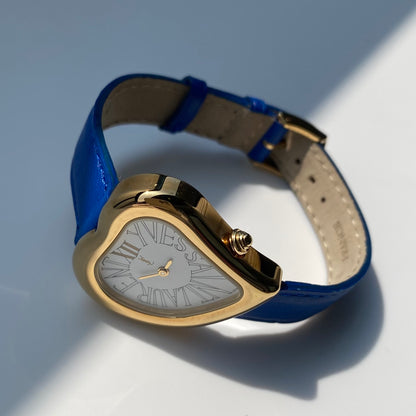Yves Saint Laurent 1990s Heart Shaped Dial Gold Plated Watch