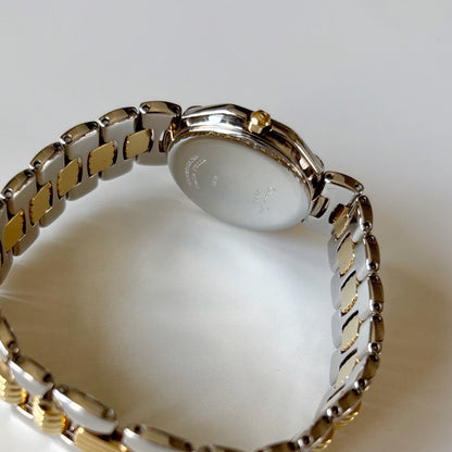 Dior 1990s Octagon Two Tone Gold Plated Watch