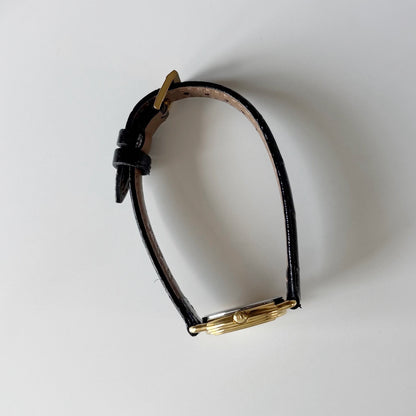Dior 1990s Seashell Round Dial Gold Plated Watch