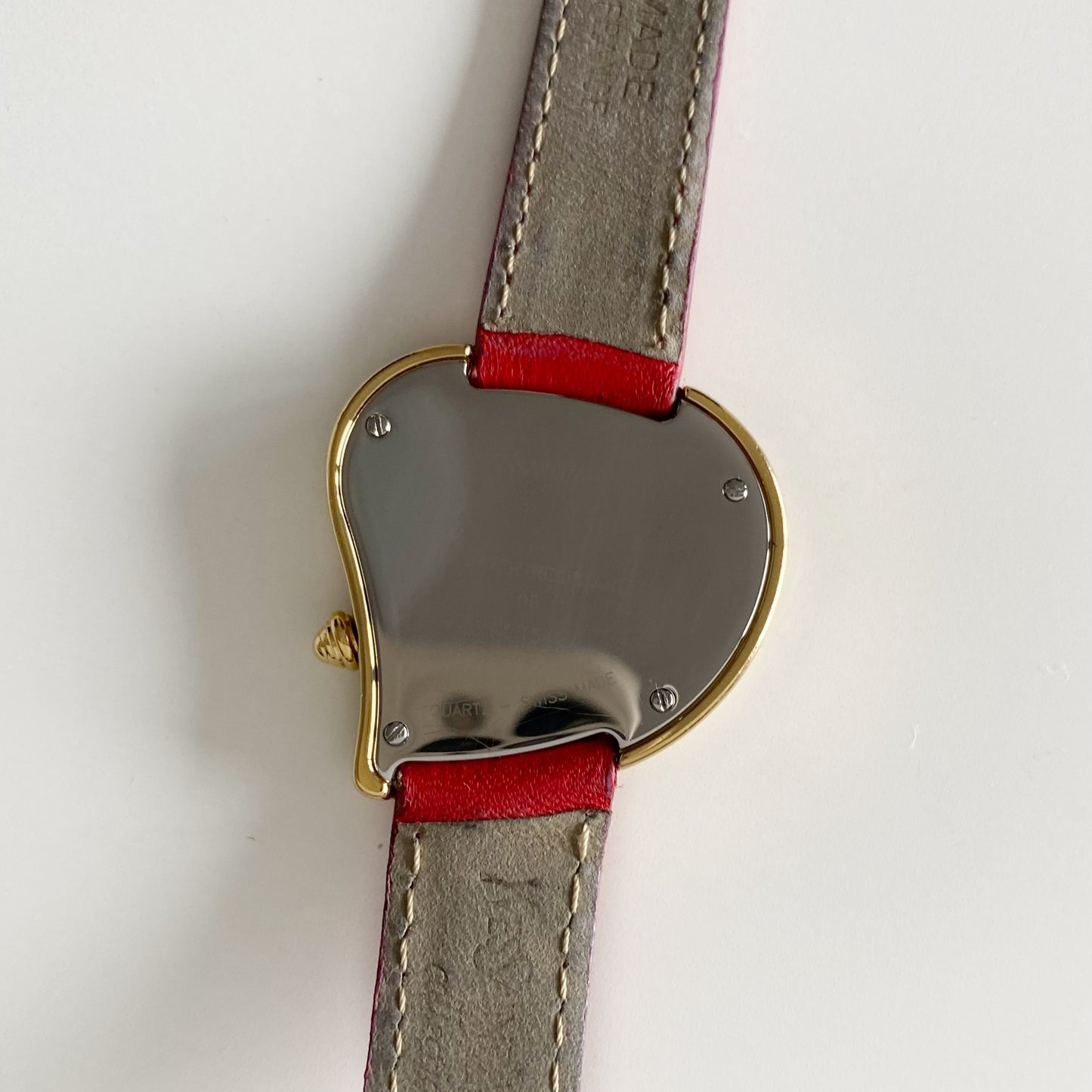 Yves Saint Laurent 1990s Heart shaped Dial Gold Plated Watch