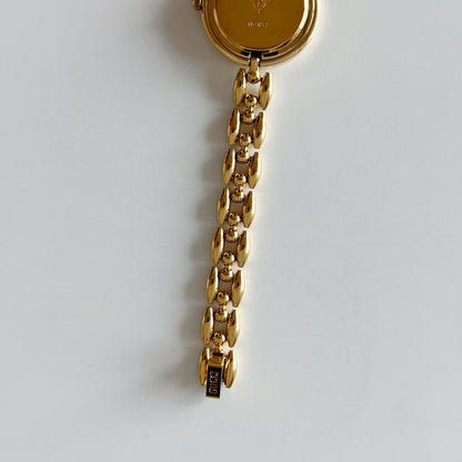 Gucci 1990s Interchangeable Bezel Gold Plated Watch with 6 bezels, case (160mm)