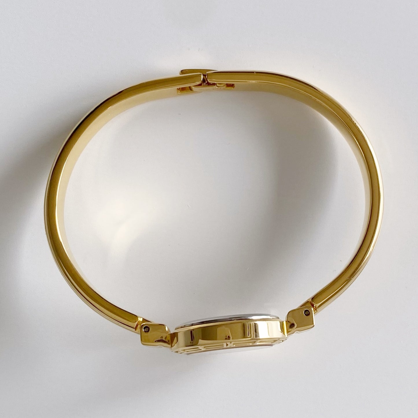 Yves Saint Laurent Seashell Dial Gold Plated Bangle Watch