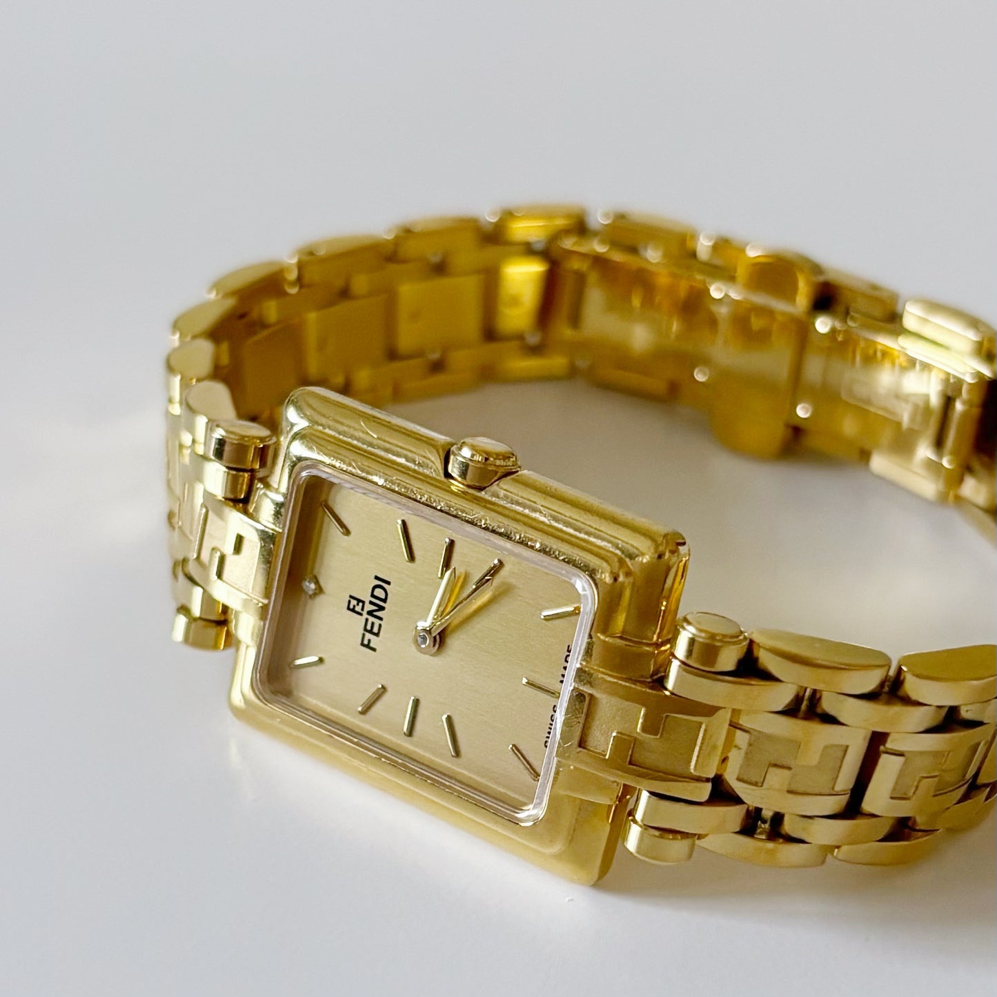 Fendi 1990s Gold Plated Watch Limited Edition (only 2,500 pieces made)