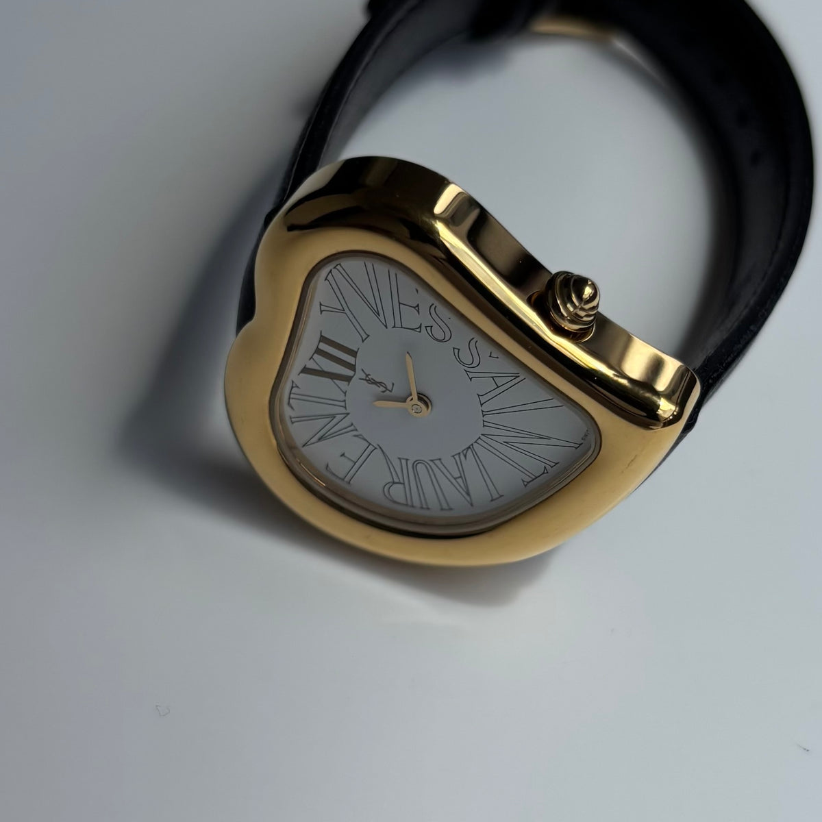 Yves Saint Laurent 1990s Heart Shaped Gold Plated Watch