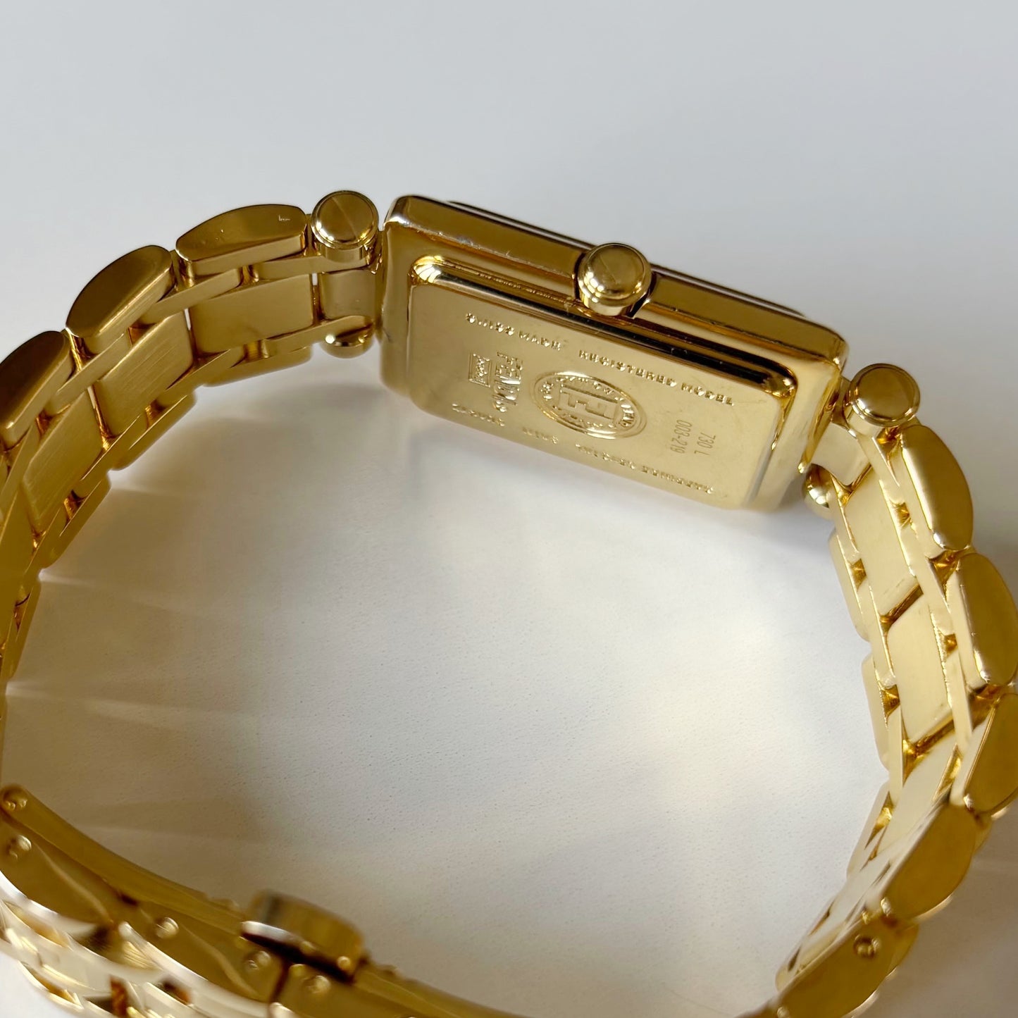 Fendi 1990s Tank Gold Plated Watch Limited Edition (only 2,500 pieces made)