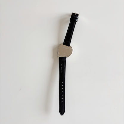 Yves Saint Laurent 1990s Heart Shaped Dial Silver Watch