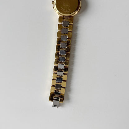 Dior 1990s Octagon Dial Two Tone Watch