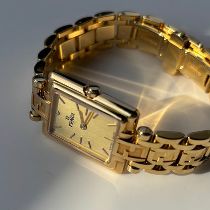 Fendi 1990s Gold Plated Watch Limited Edition (only 2,500 pieces made)