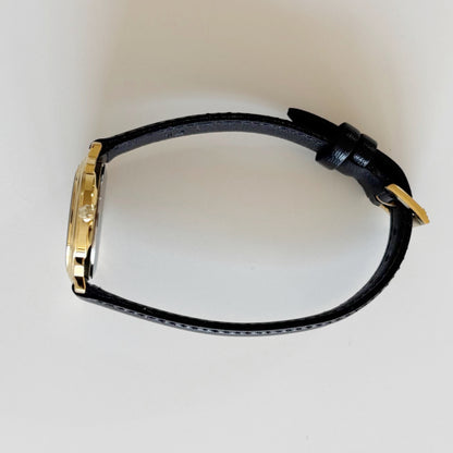 Dior 1990s Round Dial Date Gold Plated Watch