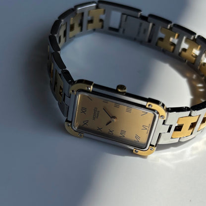 Hermes 1990s Croisier Two Tone Watch