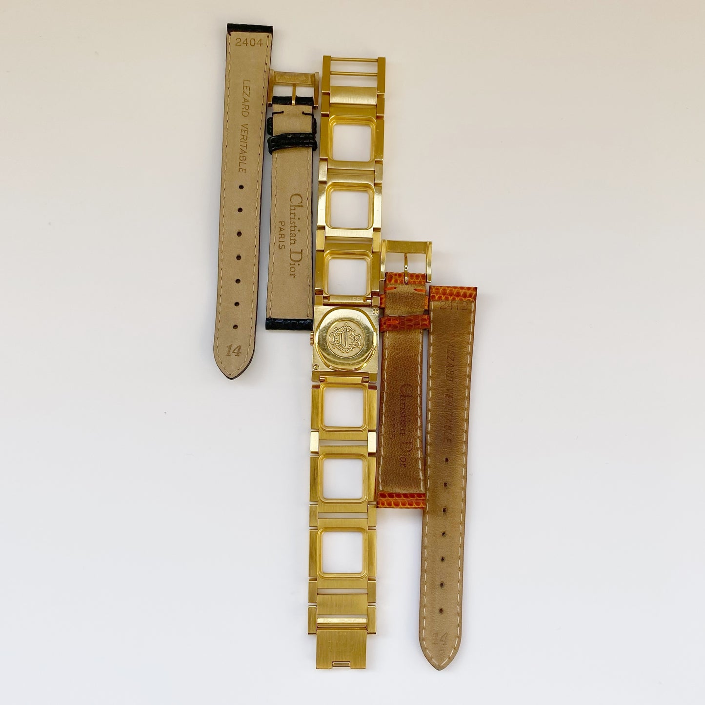 Dior Early 2000s La Parisienne Gold Plated Interchangeable Watch