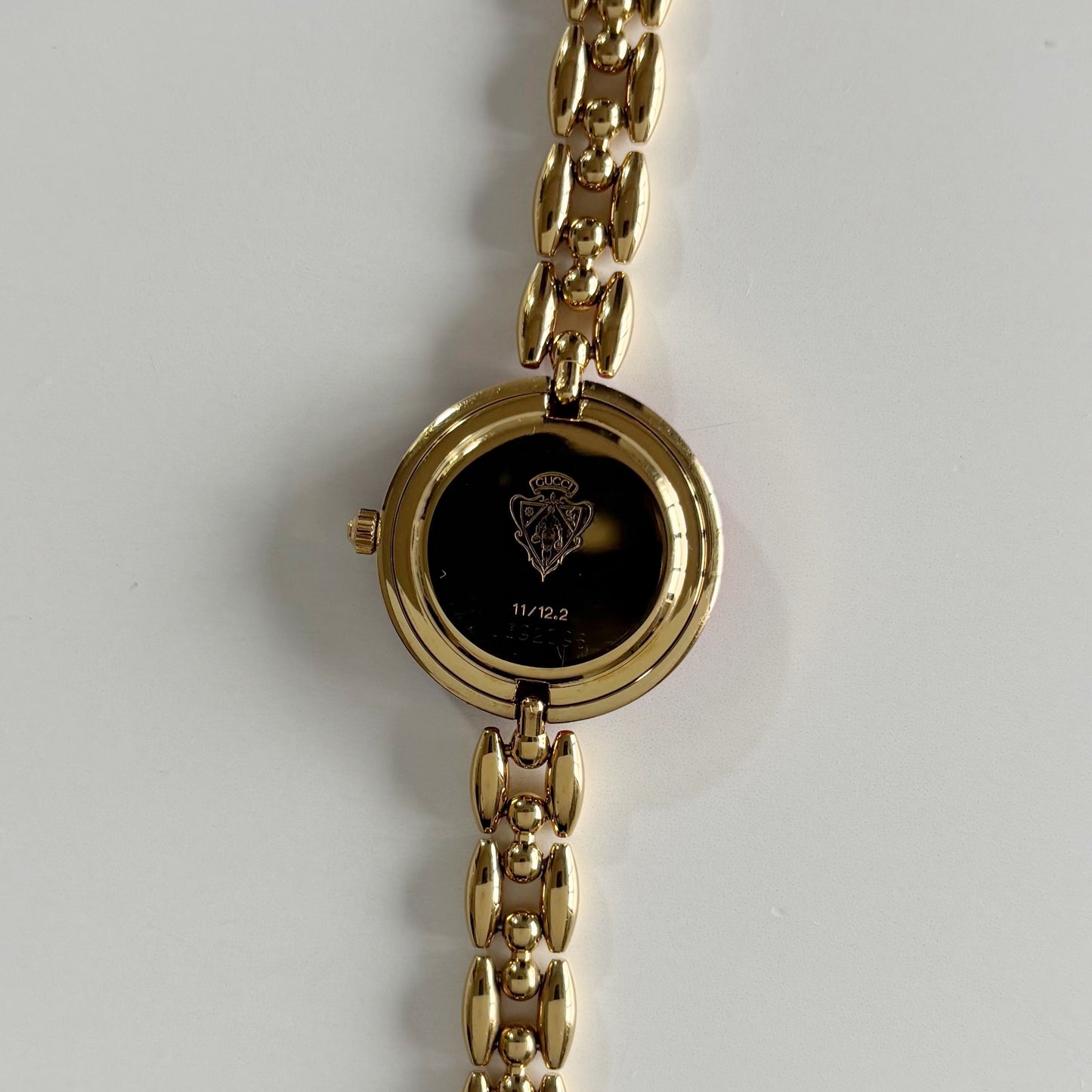Gucci 1990s Interchangeable Bezel Gold Plated Watch with 6 bezels, case (165mm)