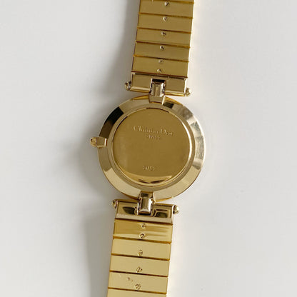 Dior 1990s Round Dial Gold Plated Watch (Large)
