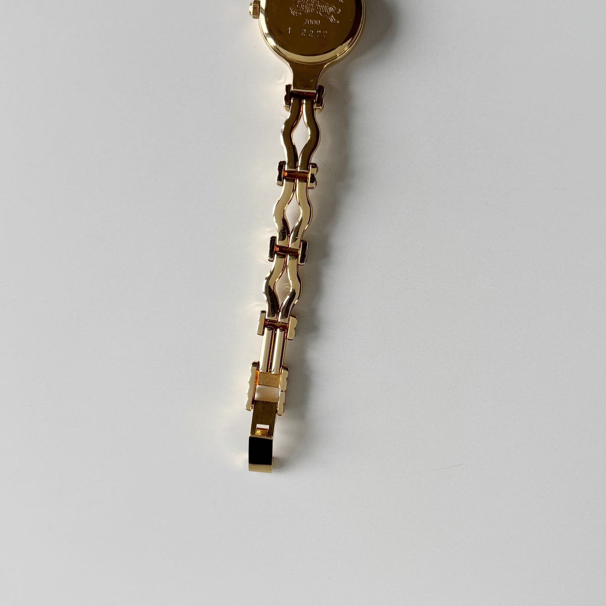 Burberry 1990s Round Dial Gold Plated Watch