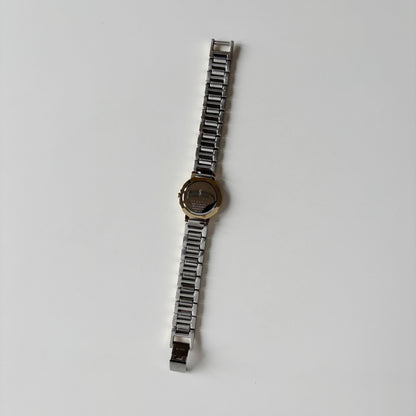 Yves Saint Laurent 1990s Round Dial Two Tone Watch