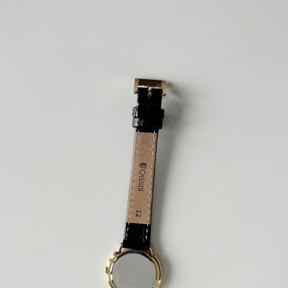 Dior 1990s Round Dial CD Logo Gold Plated Watch