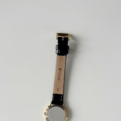 Dior 1990s Round Dial CD Logo Gold Plated Watch