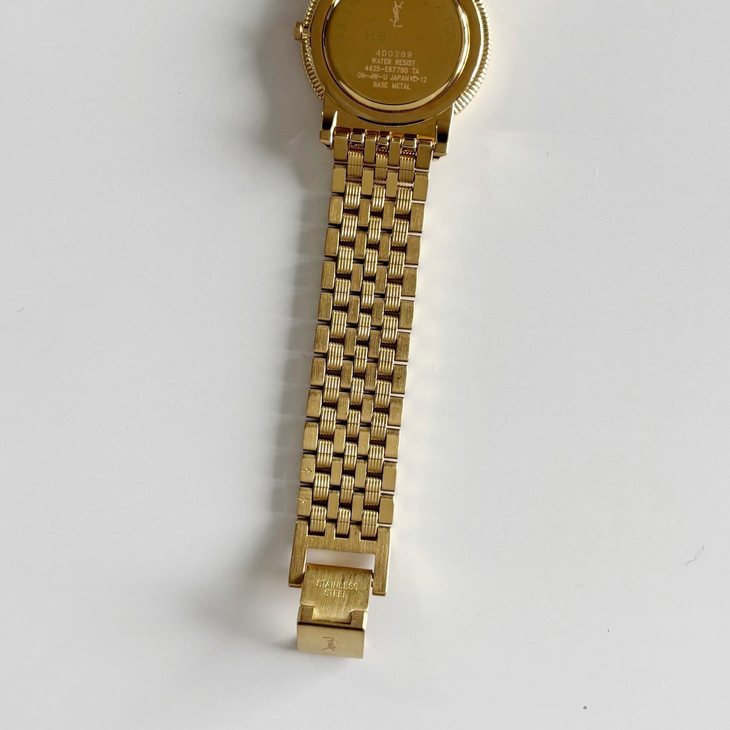 Yves Saint Laurent 1990s Round Dial Gold Plated Watch (Large)