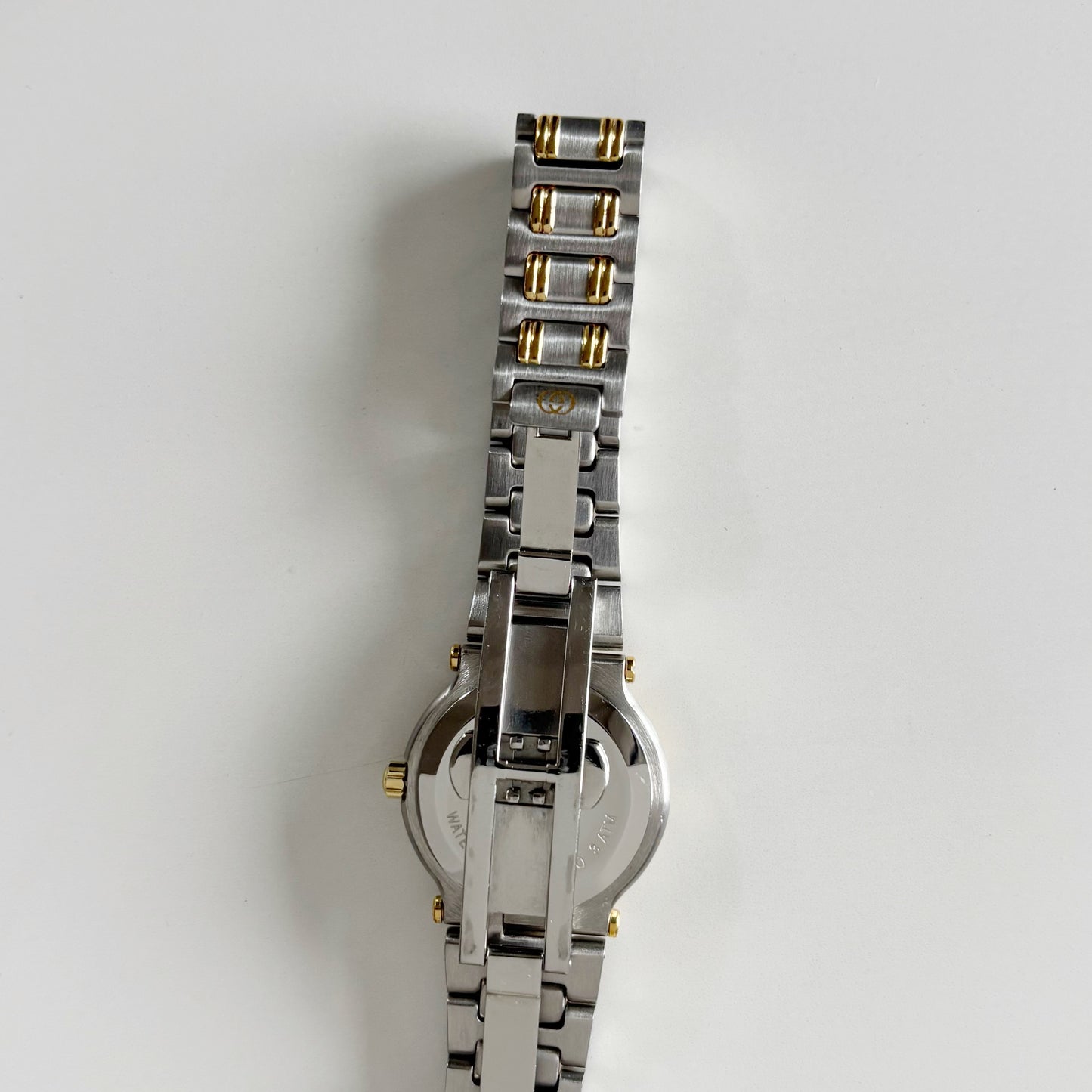 Gucci 1990s Date Round Dial Two Tone Watch