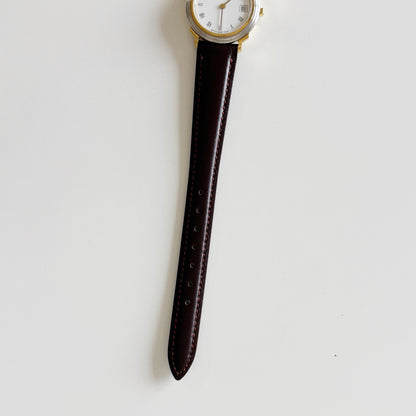 Dior 1990s Round Dial Date Two Tone Watch