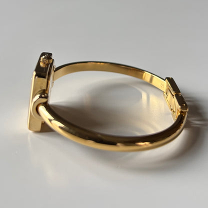 Gucci 1990s Square Dial Gold Plated Watch (Small)