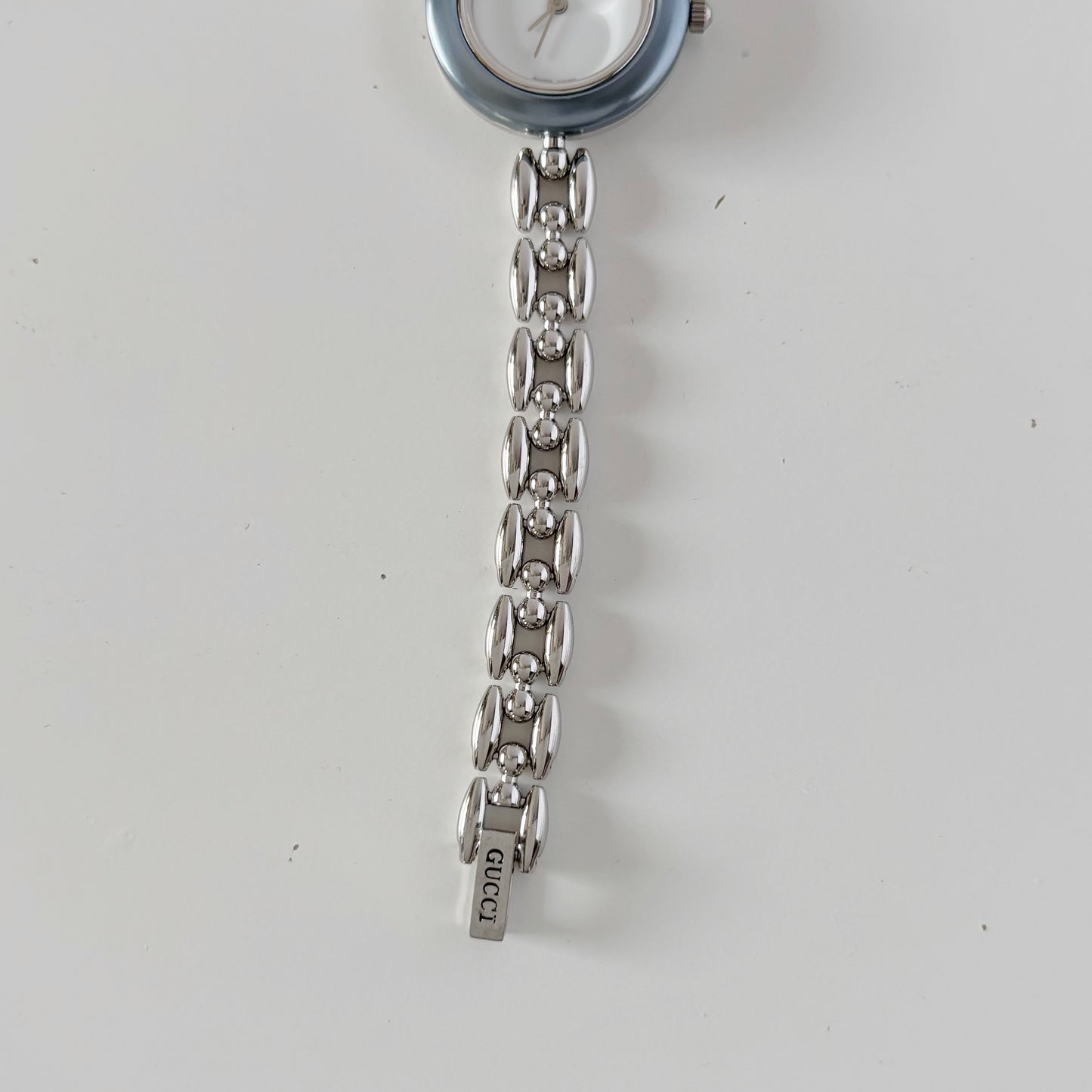 Gucci 1990s Interchangeable Bezel Stainless steel Watch with 6 bezels, case (160mm)