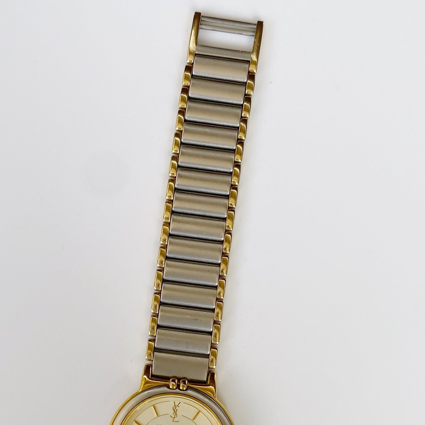 Yves Saint Laurent 1990s Round Two Tone Watch