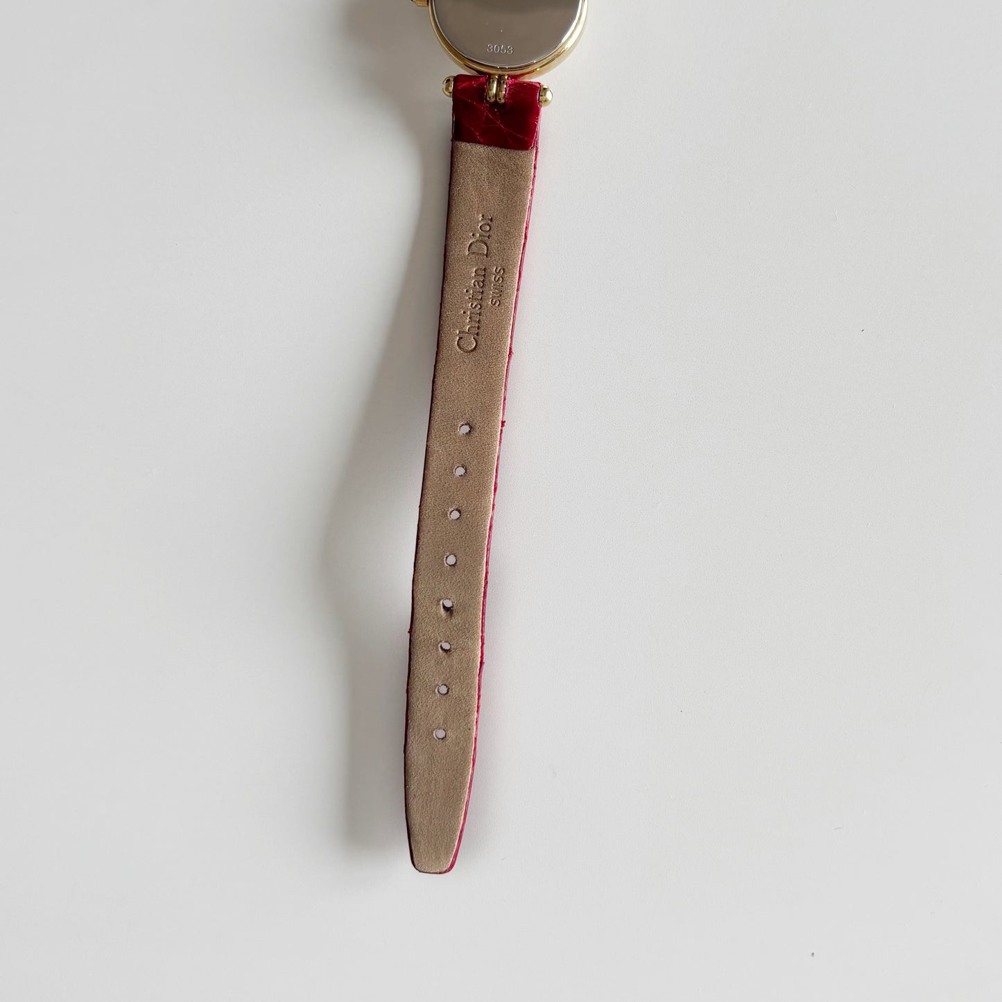 Dior 1990s Seashell Dial Round Dial Gold Plated Watch