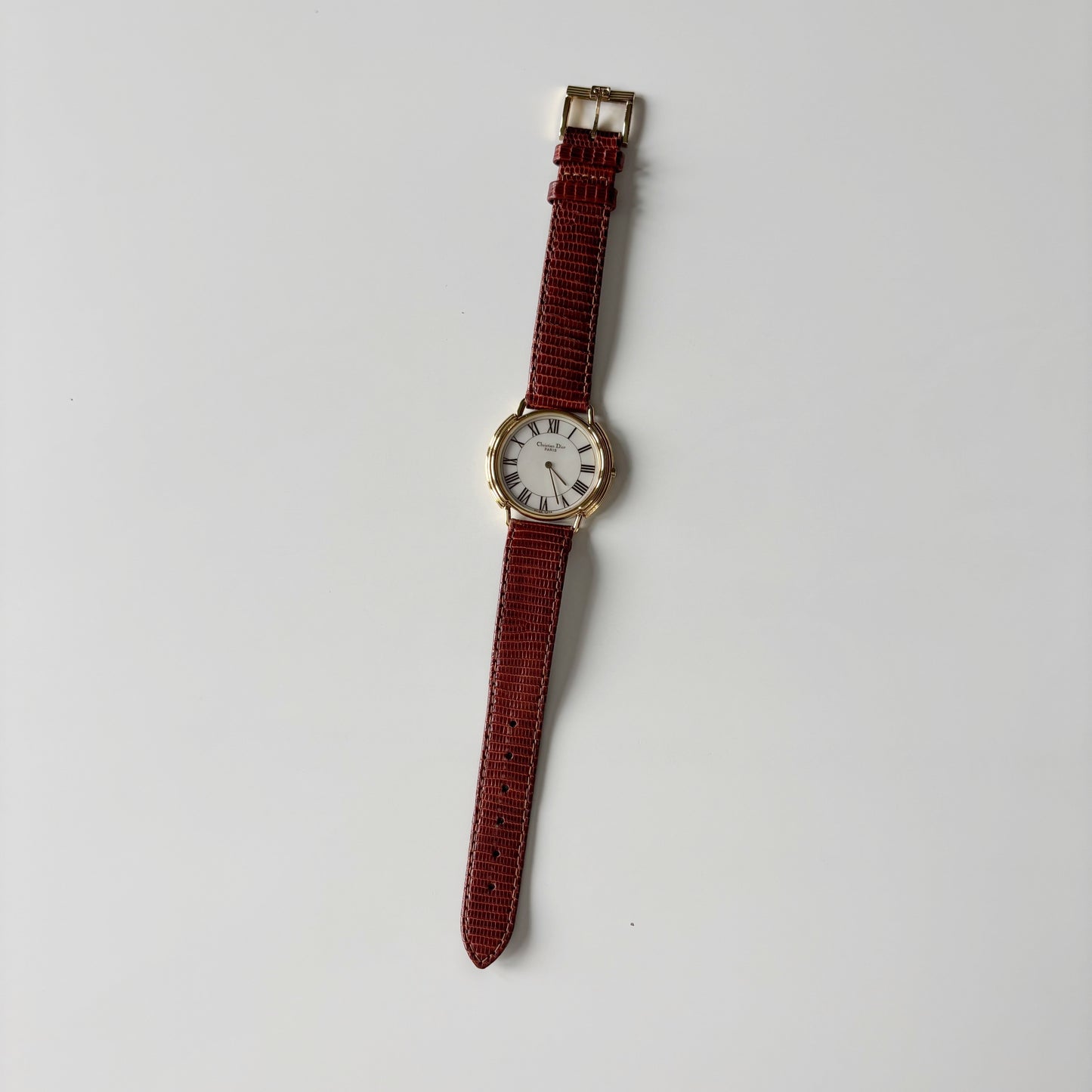 Dior 1990s Seashell Round Dial Gold Plated Watch (Large) (5/31)