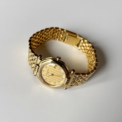 Dior 1990s Octagon Dial Gold Plated Watch