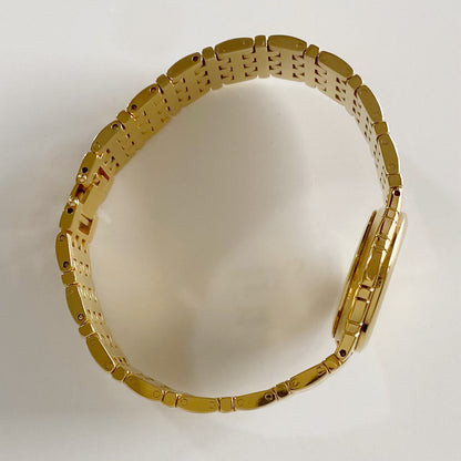 Dior 1990s Date Round Dial Gold Plated Watch