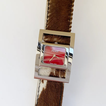 Fendi 1990s Gyro Rotating Face Pony Hair Watch